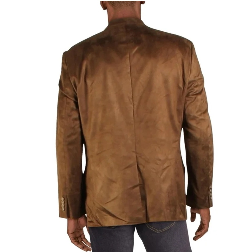 NWT LAUREN RALPH LAUREN Men’s Faux Suede Sport Coat Blazer in Tan/Brown 44L - Picture 4 of 13